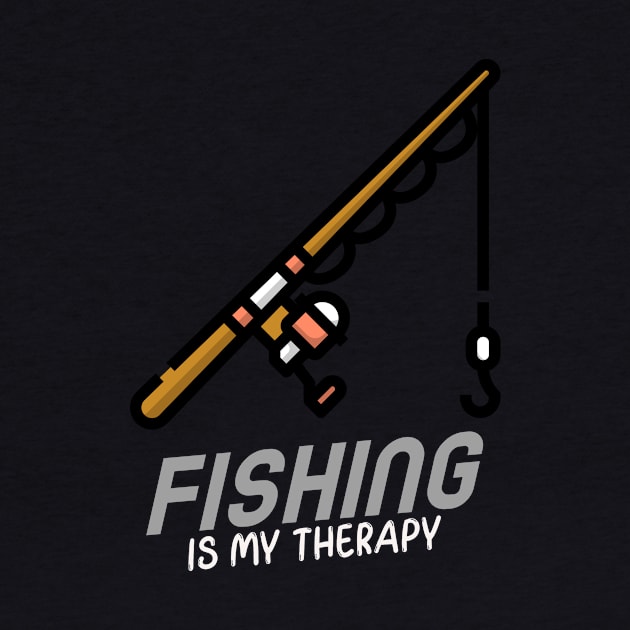 Fishing is my therapy 3 by Cectees